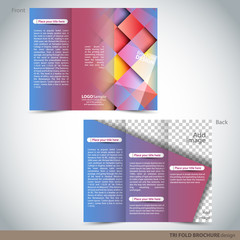 Tri Folder Brochure - Leaflet mock up. Can be used as concept for your graphic design