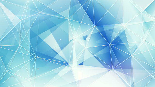 blue and white triangles web pattern. computer generated seamless loop abstract geometrical motion background. 4k (4096x2304)
