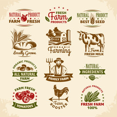 Vintage farm labels - 90432172