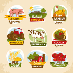 Vintage farm labels
