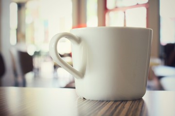 Latte coffee at cafe