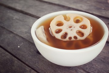 Dessert of lotus root