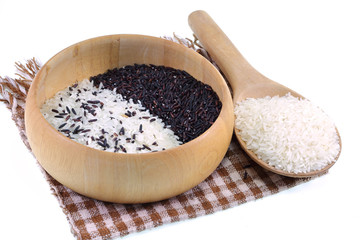  white rice  on white background