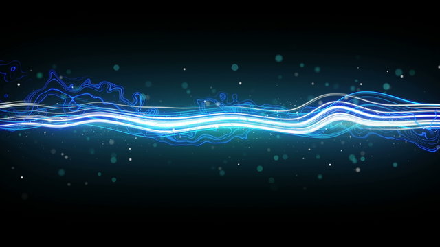 energy blue wave. Computer generated seamless loop animation 4k (4096x2304)
