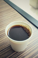Coffee in paper cup