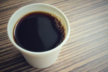 Coffee in paper cup