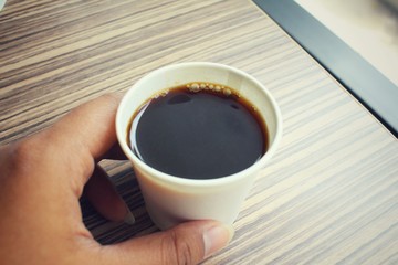 Coffee in paper cup
