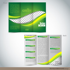 Tri Folder Brochure - Leaflet mock up. Can be used as concept for your graphic design