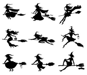 Silhouette witches set