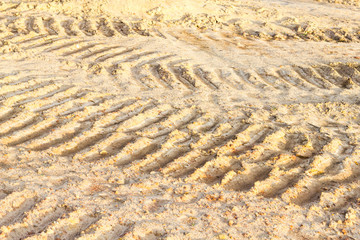 wheel track and foot print