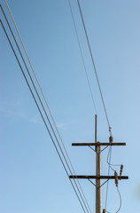 Fototapeta premium Voltage electricity pylon