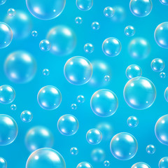 Bubbles blue blur background