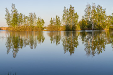 Fototapeta premium Blue lake water