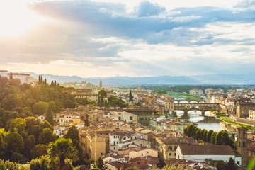 Fototapeta na wymiar Landscape of the city of Florence