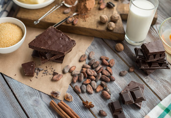 ingredients for the chocolate cake