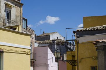 the beautiful colors Old City medieval streets in italy