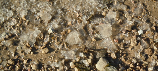 Frozen puddle