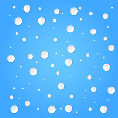 water drops on blue background