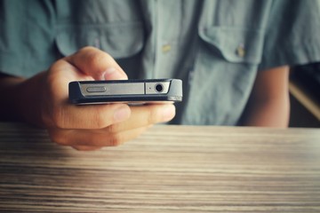 Business man using smart phone