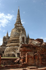 Fototapeta premium Wat Phra Si Sanphet. Ayutthaya historical park, Thailand. 