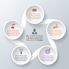 Vector circle element for infographic.