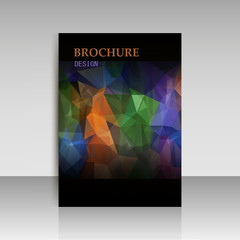 Abstract design template geometric triangular polygonal brochure