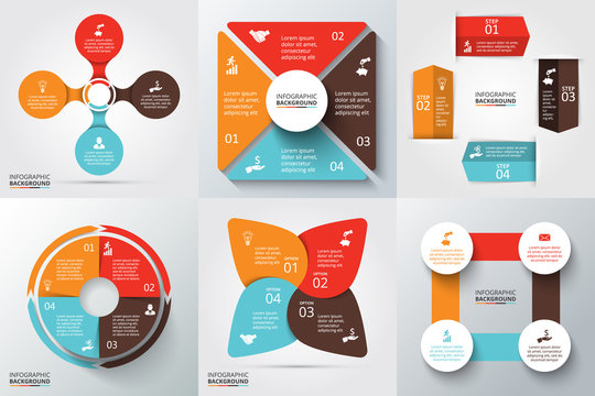Vector circle elements for infographic.