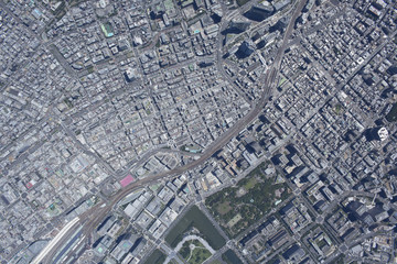 銀座周辺／真俯瞰空撮