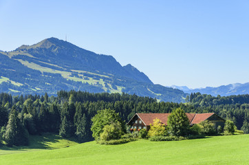 Gehöft unterhalb des Grünten im Allgäu
