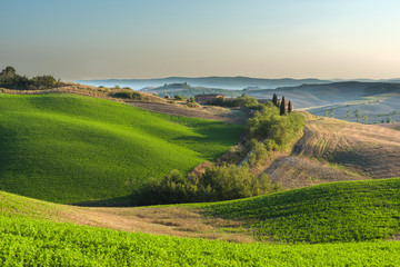 Fototapeta na wymiar Tuscany green landscape