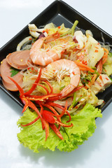 Thai spice salad and curry