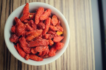 Red dried goji berries