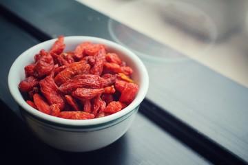 Red dried goji berries