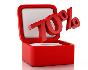 3d gift box with 70 percent discount.