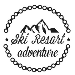 Vector logos  of a ski resort adventure