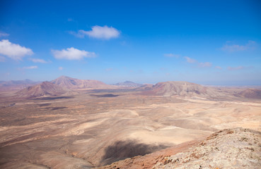 Fototapeta na wymiar Fuerteventura, view west from Montana Roja