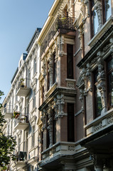 Fototapeta premium Jugendstilfassade mit Erker in Hamburg
