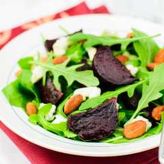 Roast Beet, Almond, Feta and Rocket Salad