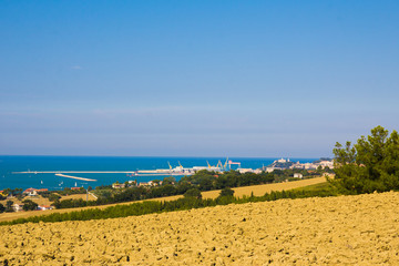 Vista panoramica del mare di Ancona