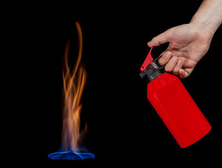 Naklejka premium Extinguishing fire