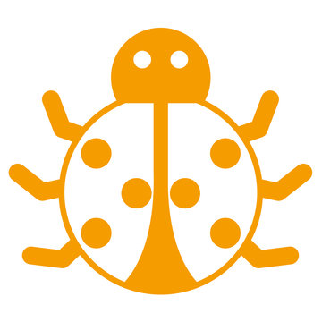 Icono aislado bicho naranja