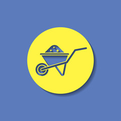 Simple icon wheelbarrow