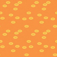 Coins stacks seamless pattern