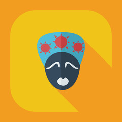 Flat modern design with shadow icons australian woman