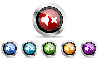 sound vector icon set modern design on white background