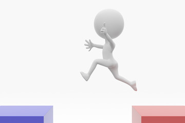 ジャンプする人