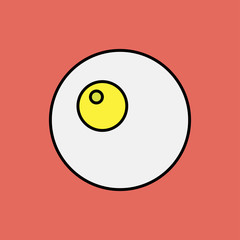 Vector scrambled eggs icon. Food icon. Eps10