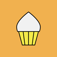 Vector cupcake icon. Food icon. Eps10
