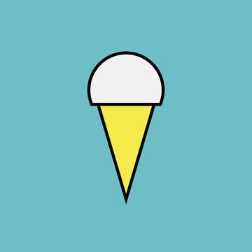 Vector ice-cream icon. Food icon. Eps10