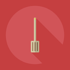 Flat modern design with shadow icons spatulas